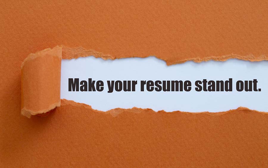 Make your resume stand out written under torn paper